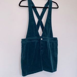 Wild Fable Blue / Green Corduroy  Suspender / Overall Skirt